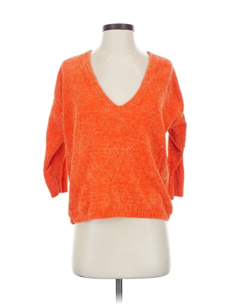 Pre-owned Express Pullover Sweater In Orange