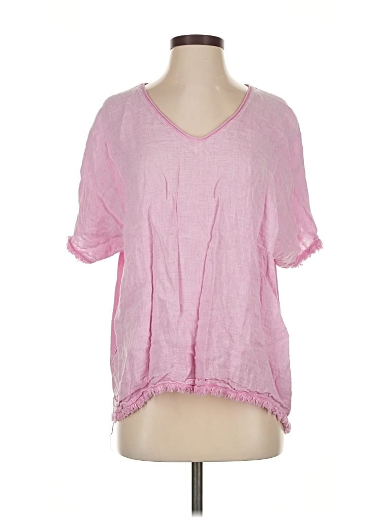 Pre-owned Venti6 Short Sleeve Blouse In Pink