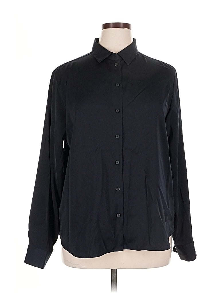 Pre-owned Pendleton Long Sleeve Blouse In Black