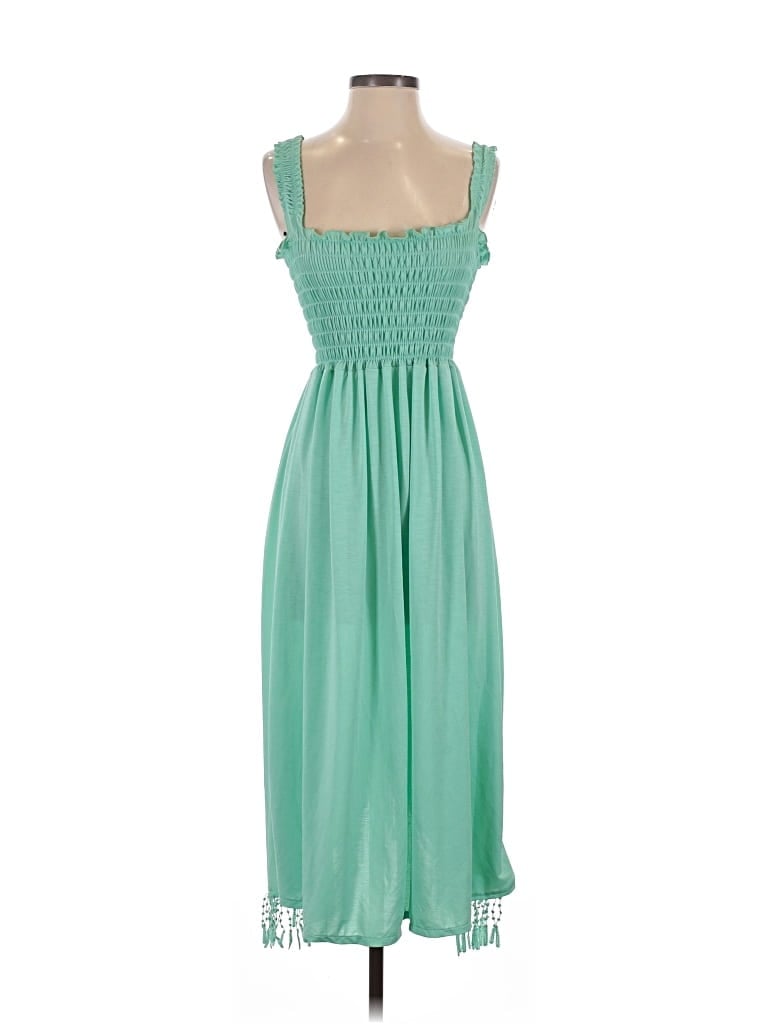 Pre-owned Win Win Casual Dress In Green