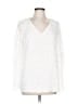 DKNY 100% Polyester White Long Sleeve Blouse Size L - photo 1