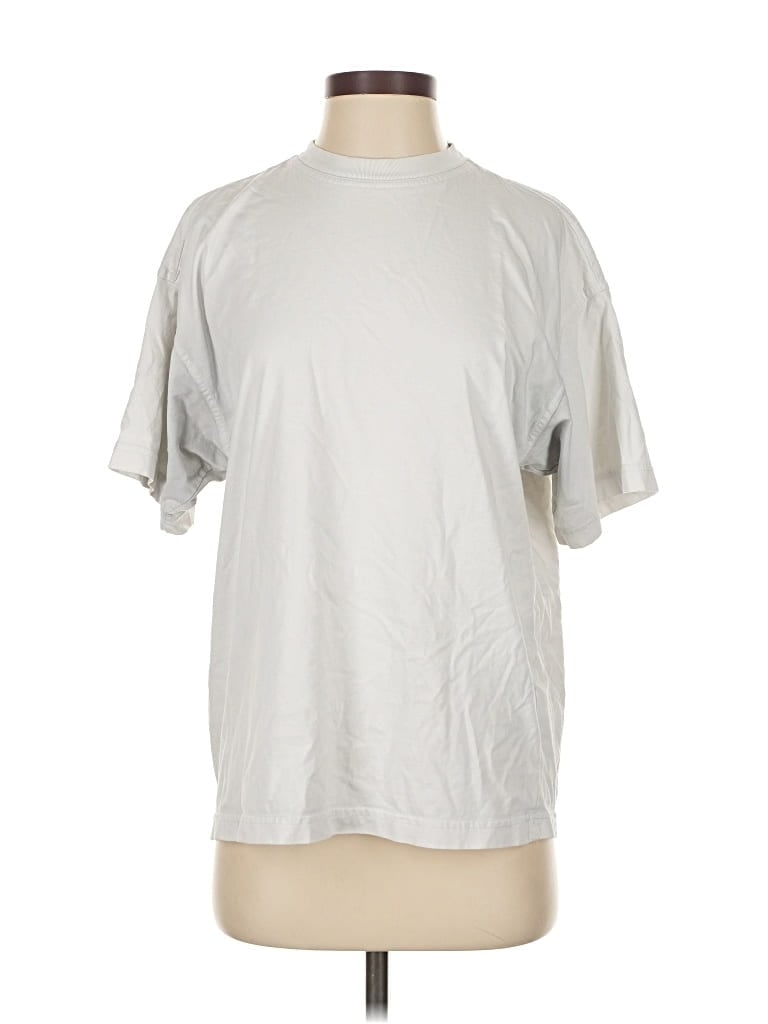 Pre-owned H&m Short Sleeve T-shirt In Silver