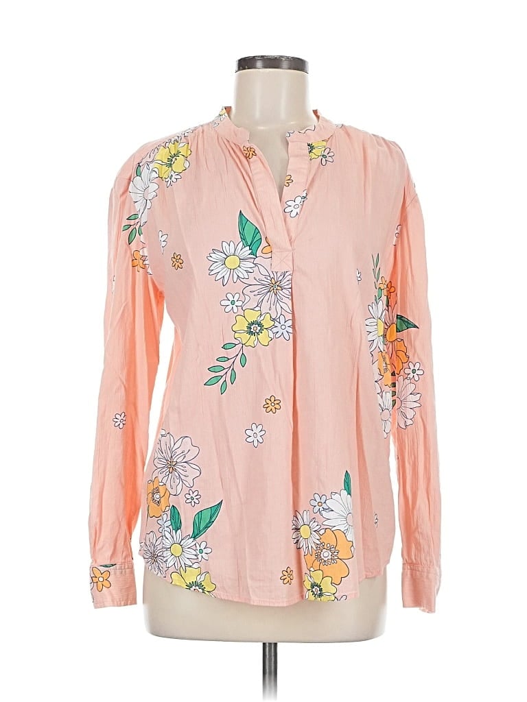 Pre-owned Style & Co Long Sleeve Blouse In Pink