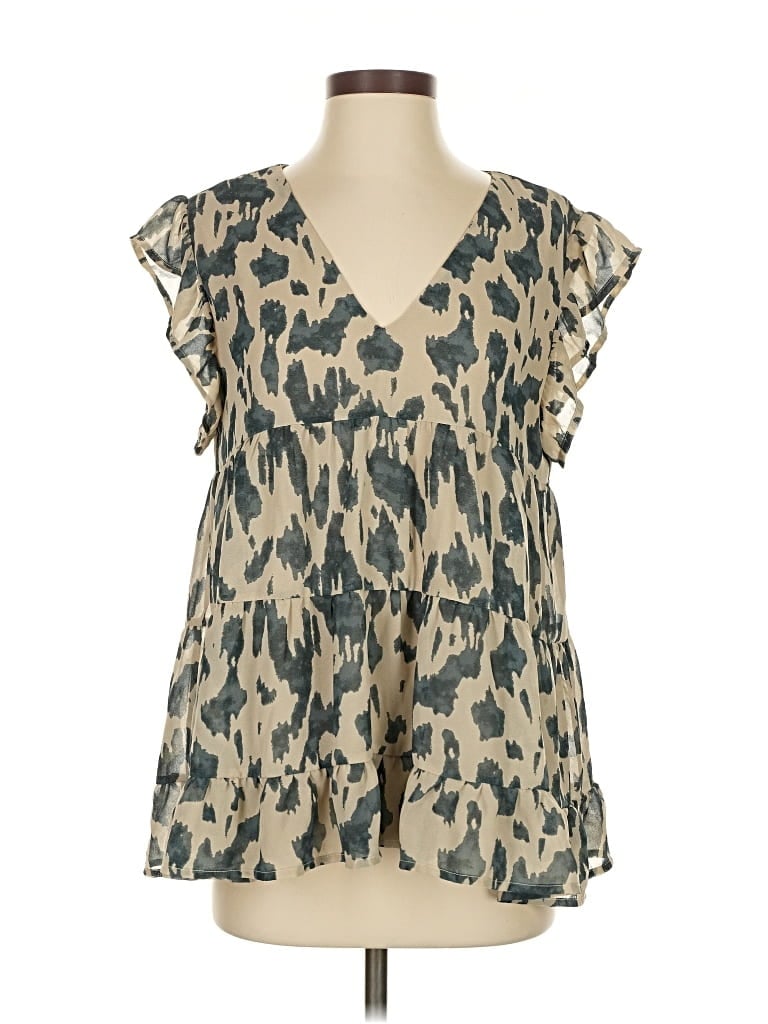 Pre-owned Entro Sleeveless Blouse In Brown