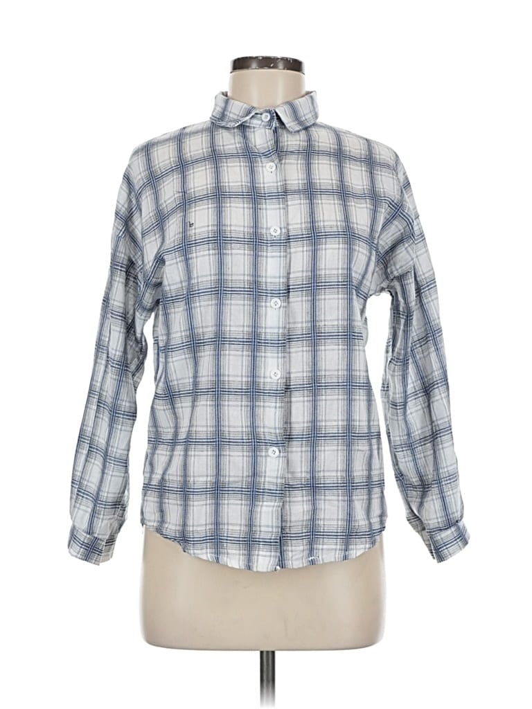 Pre-owned Unbranded Long Sleeve Button Down Shirt In Blue