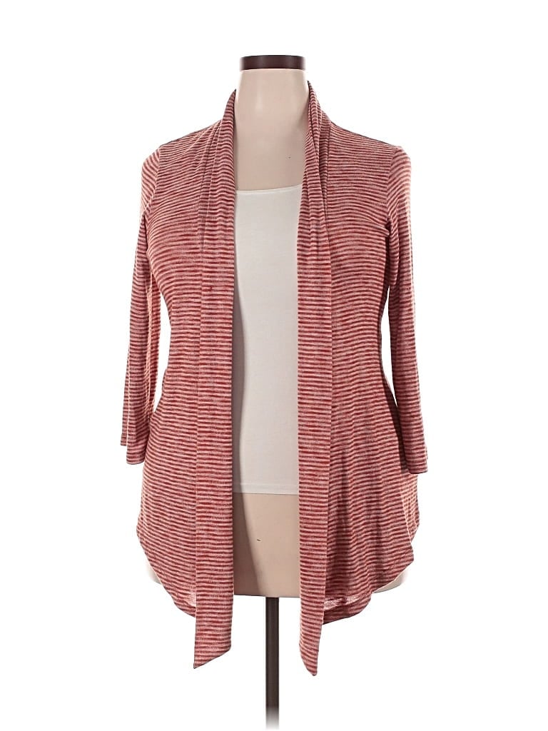 Pre-owned Bobeau Cardigan Sweater In Red