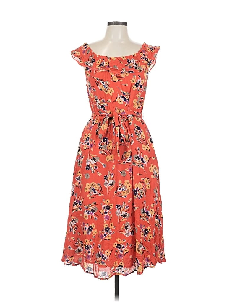 Pre-owned 52 Conversations By Anthropologie Casual Dress In Orange