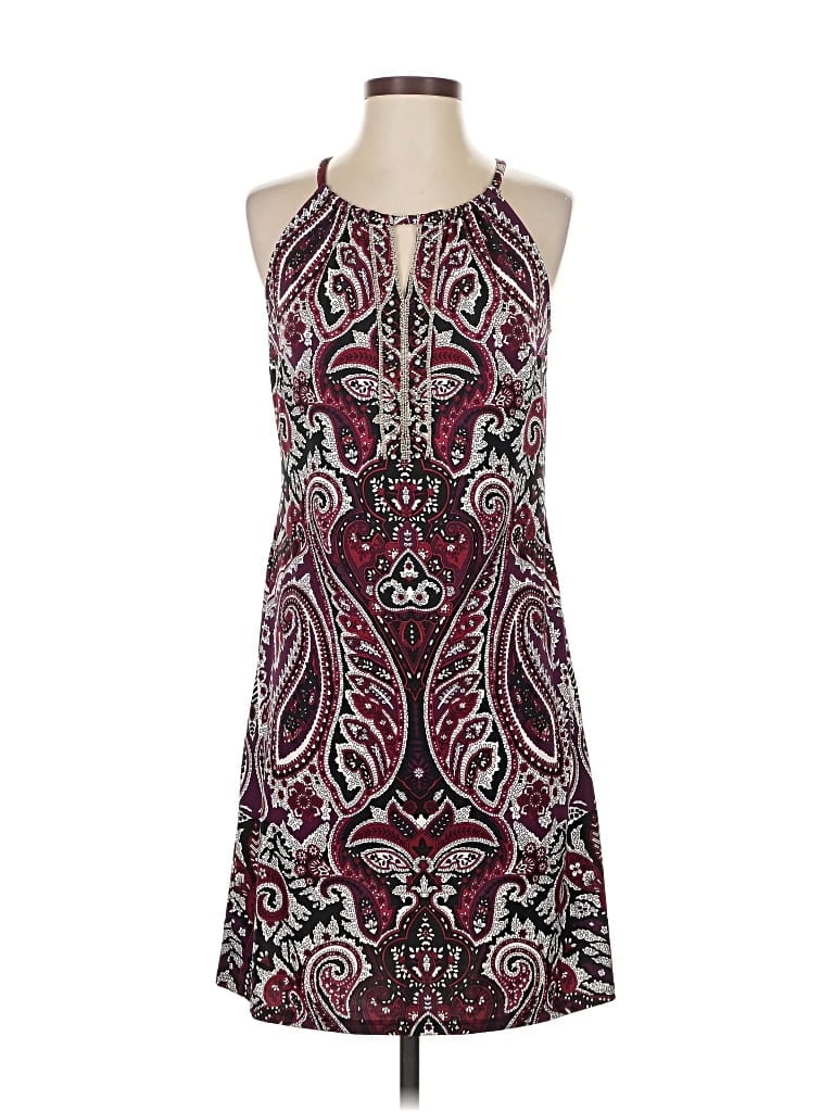 Pre-owned Inc International Concepts Cocktail Dress In Burgundy