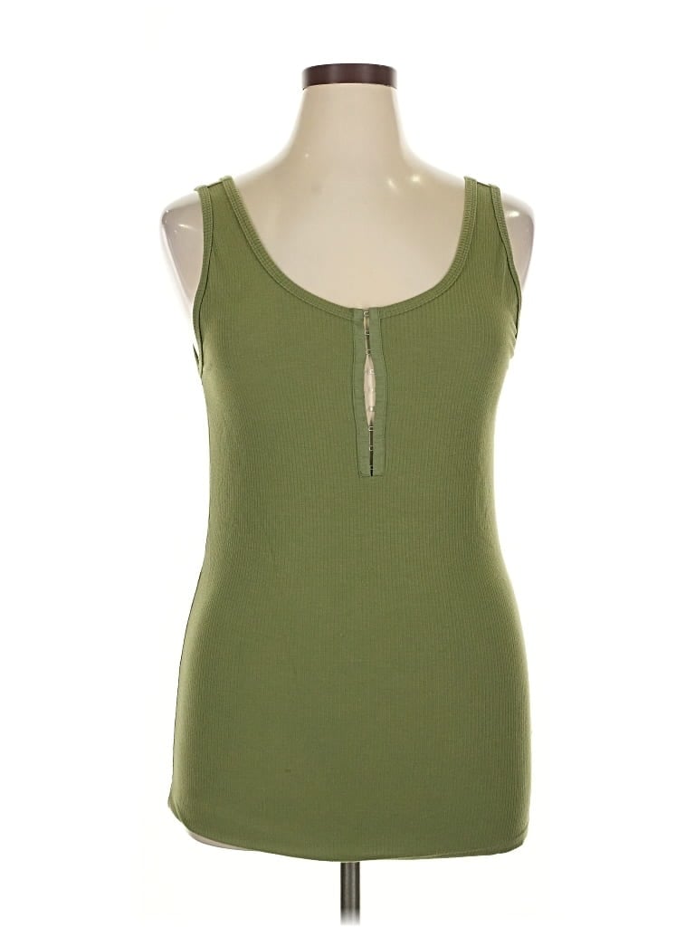 Pre-owned Torrid Tank Top Green Keyhole Neckline Tops