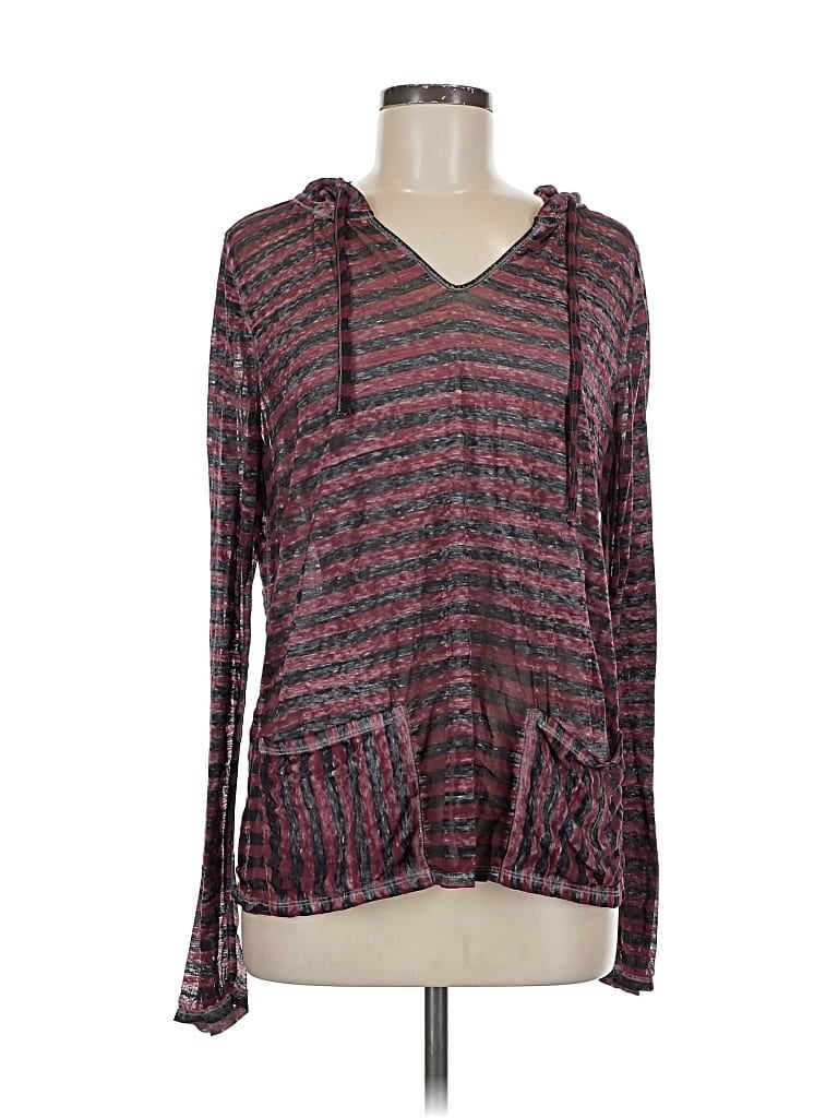 Pre-owned Threads 4 Thought Pullover Sweater In Burgundy