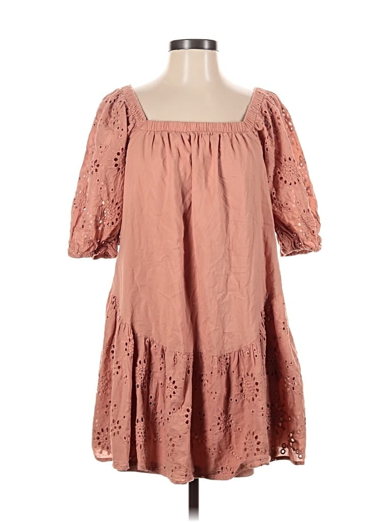 Pre-owned Listicle Casual Dress In Brown
