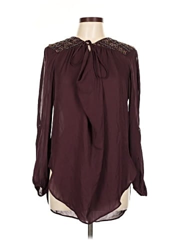 Haute Hippie Long Sleeve Silk Top (view 1)