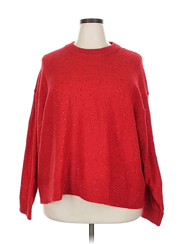 Pre-owned H&m Pullover Sweater In Red