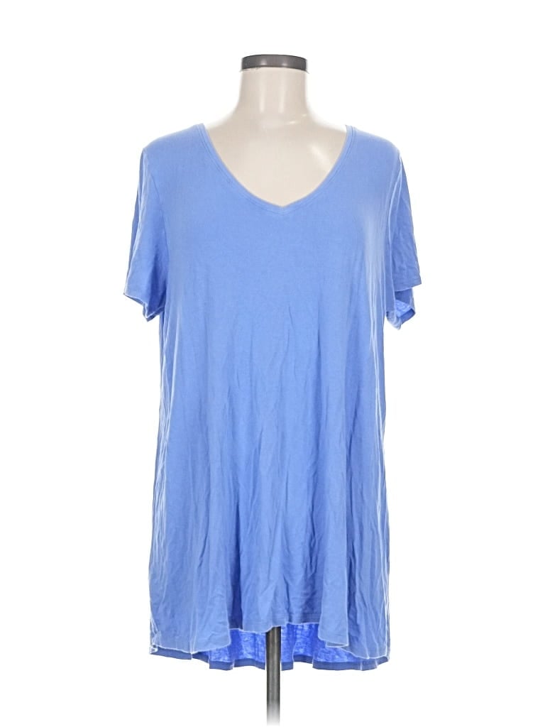 Pre-owned Hue Short Sleeve T-shirt In Blue