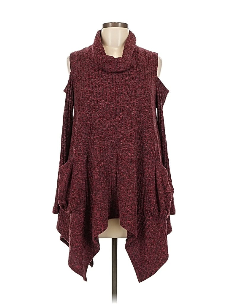 Pre-owned For Cynthia Casual Dress In Burgundy