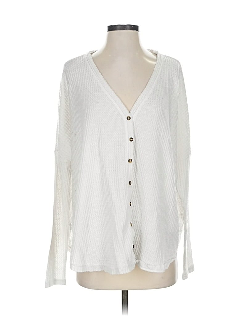 Pre-owned Out From Under Cardigan Sweater In White