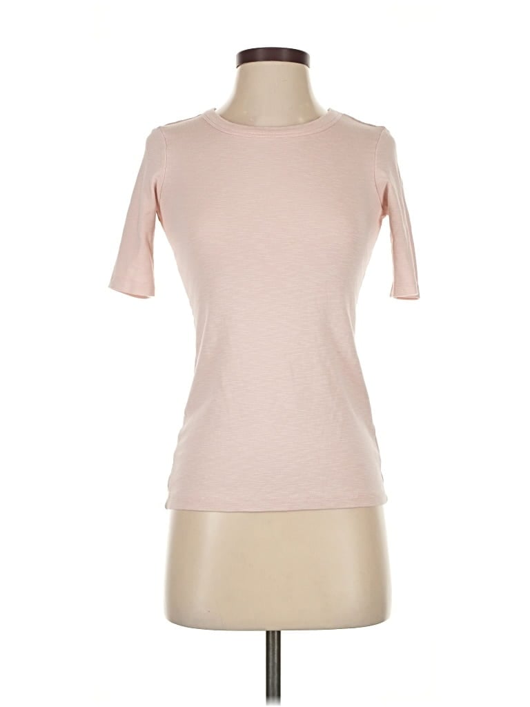 Pre-owned Rachel Zoe Short Sleeve Turtleneck In Pink