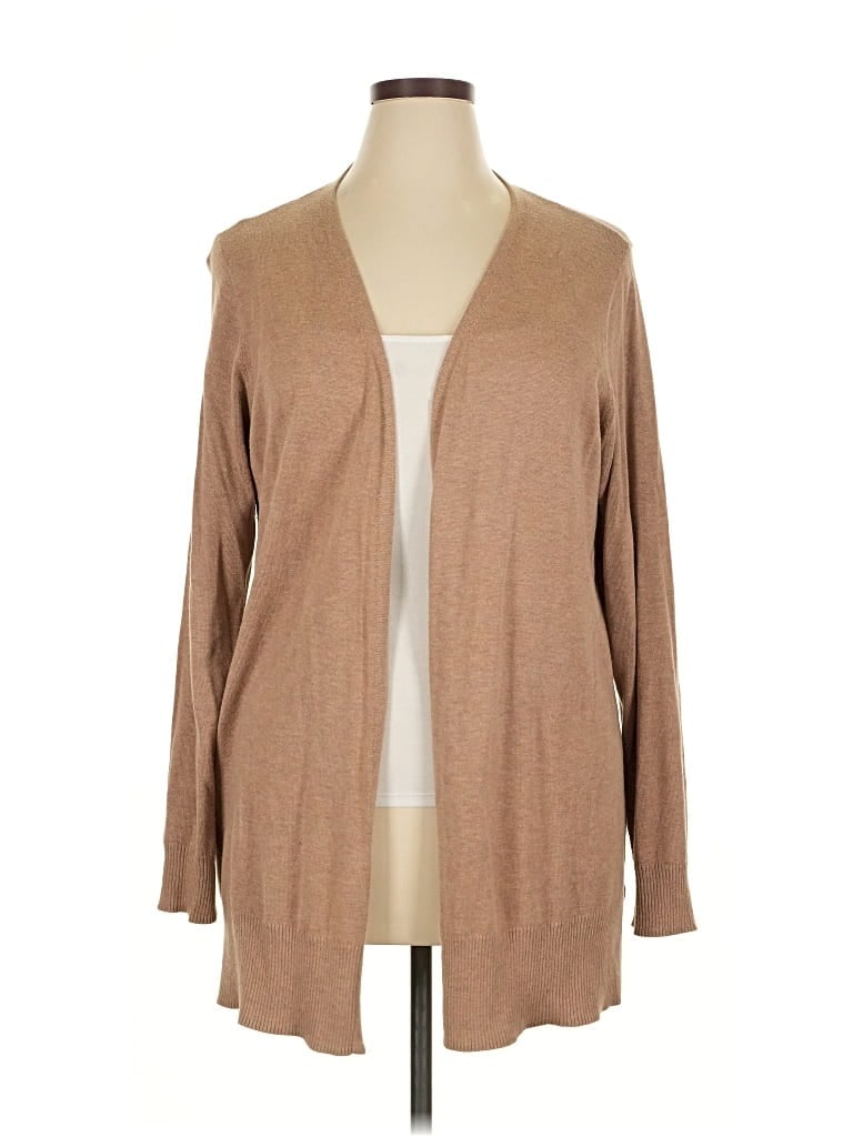 Pre-owned Amazon Essentials Cardigan Sweater In Brown