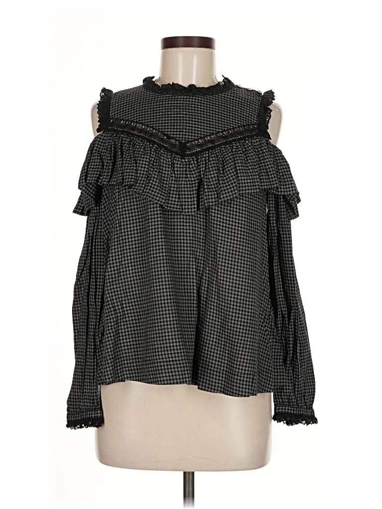 Pre-owned La Vie Long Sleeve Blouse In Black