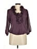 AB Studio 100% Polyester Purple 3/4 Sleeve Blouse Size M - photo 1