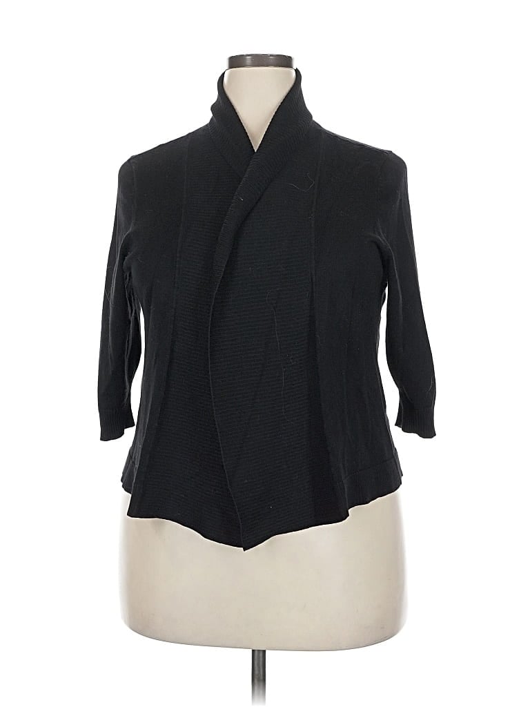 Pre-owned 89th & Madison Cardigan Sweater In Black