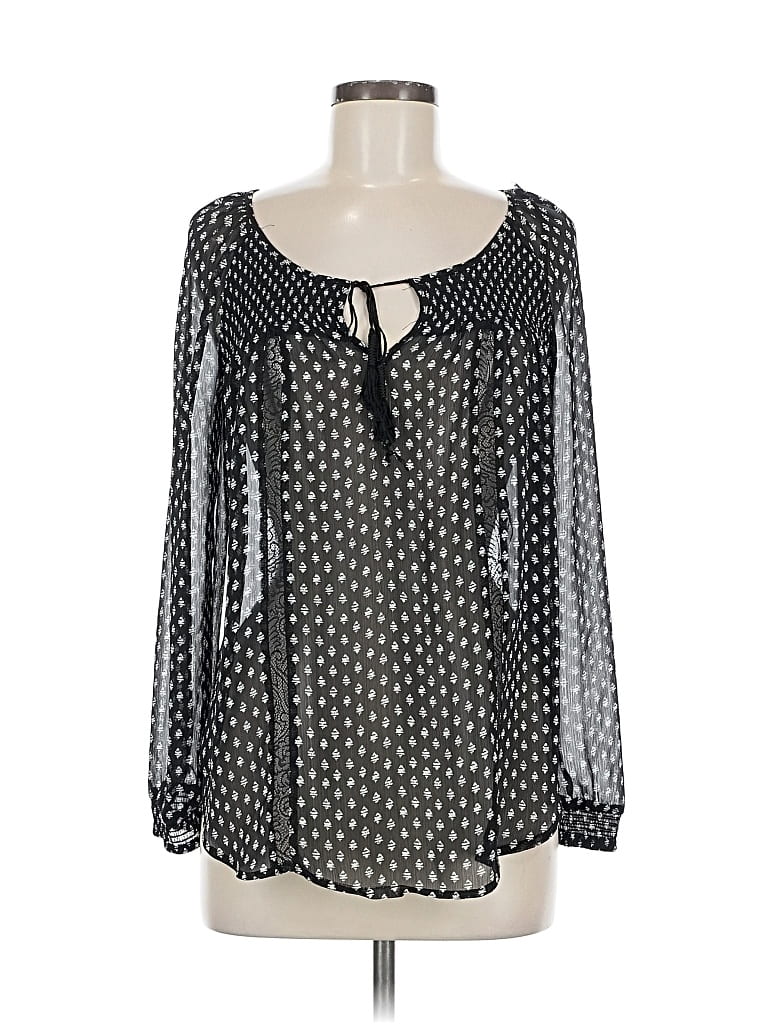 Pre-owned Princess Vera Wang Long Sleeve Blouse In Black