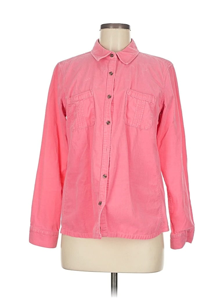 Pre-owned Sonoma Life + Style Long Sleeve Button Down Shirt In Pink