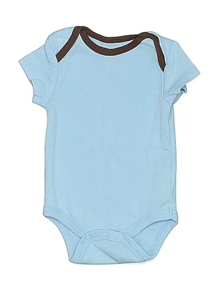 Pre-owned Little Me Babies' Short Sleeve Onesie In Blue