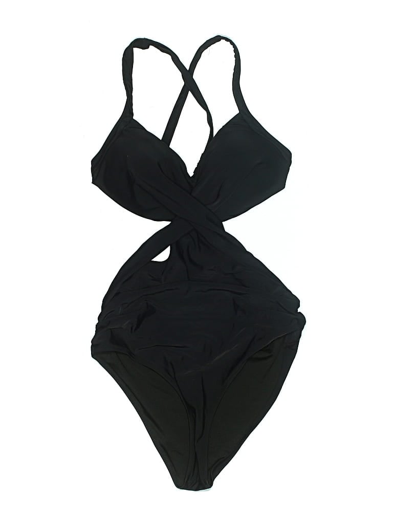Pre-owned Unbranded One Piece Swimsuit In Black