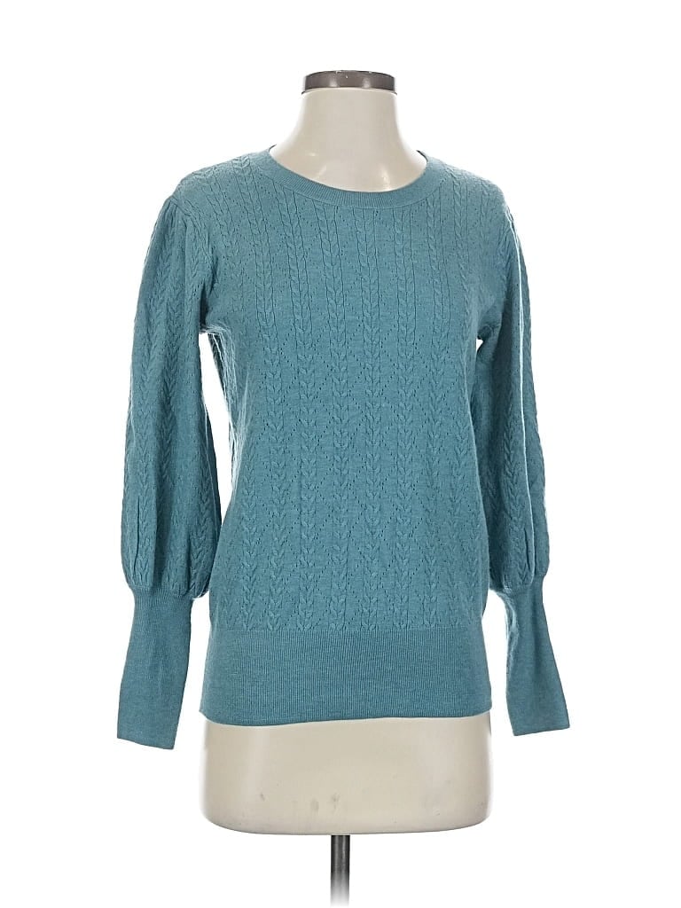 Pre-owned Adrianna Papell Pullover Sweater In Blue