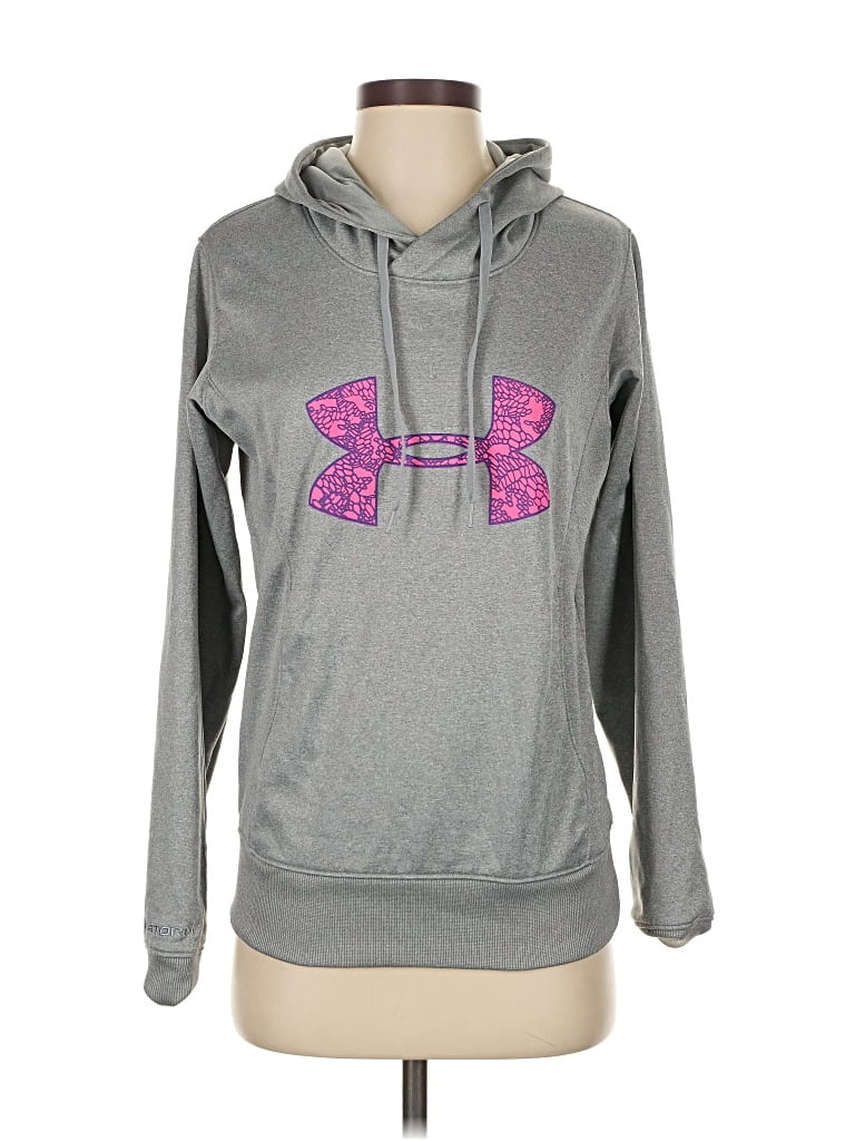 Pre-owned Under Armour Pullover Hoodie In Gray