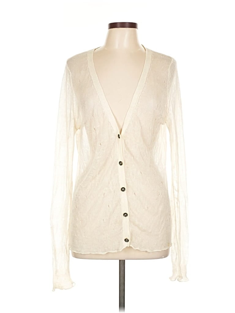 Pre-owned Rag & Bone Cardigan Sweater In White