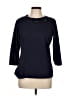 Unbranded Black Blue 3/4 Sleeve Top Size L - photo 1