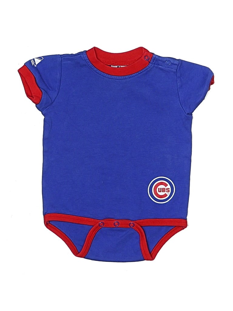 Pre-owned Majestic Babies' Short Sleeve Onesie In Blue