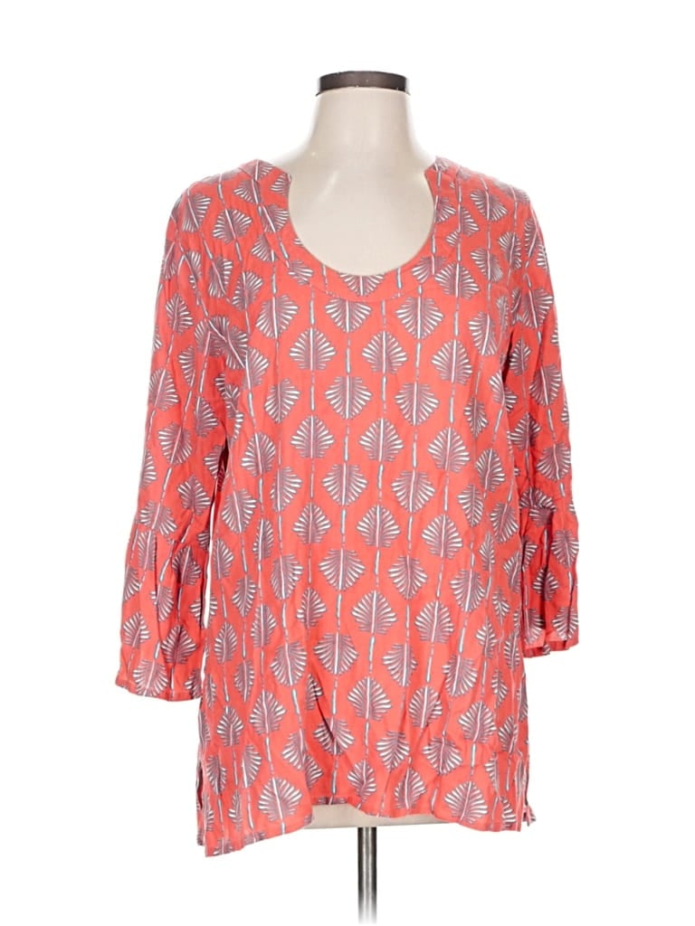 Pre-owned Escapada 3/4 Sleeve Blouse In Orange