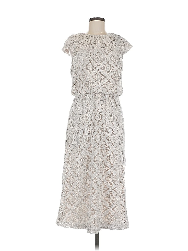 Pre-owned London Times Casual Dress In White