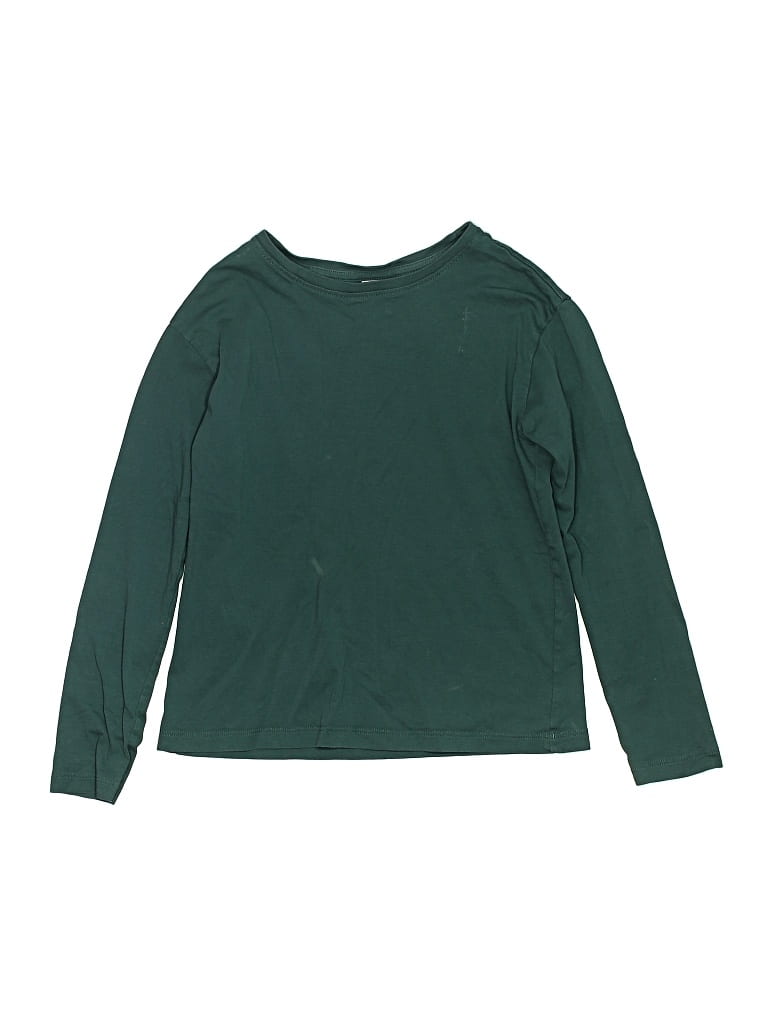 Pre-owned Hanna Andersson Kids' Long Sleeve T-shirt In Green