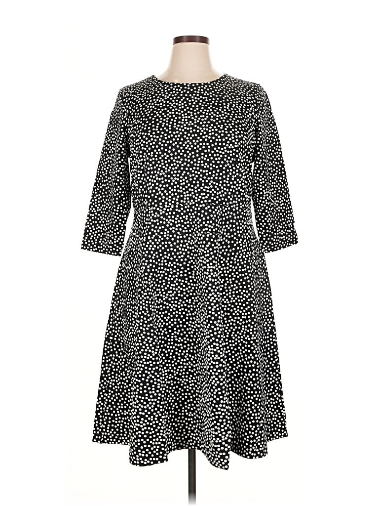 Pre-owned Lands' End Casual Dress In Black