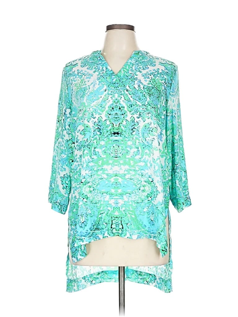 Pre-owned The Limited 3/4 Sleeve Blouse In Blue