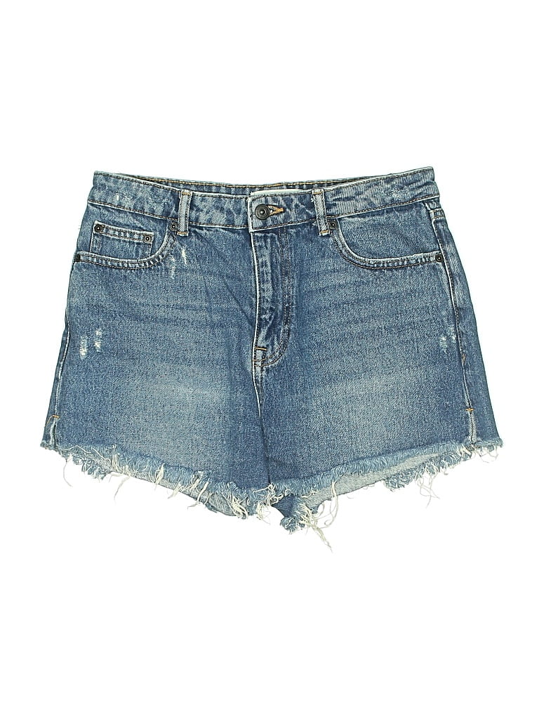 Pre-owned Zara Denim Shorts In Blue
