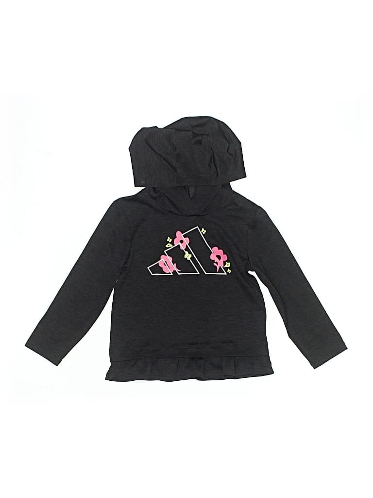 Pre-owned Adidas Originals Kids' Pullover Hoodie In Black