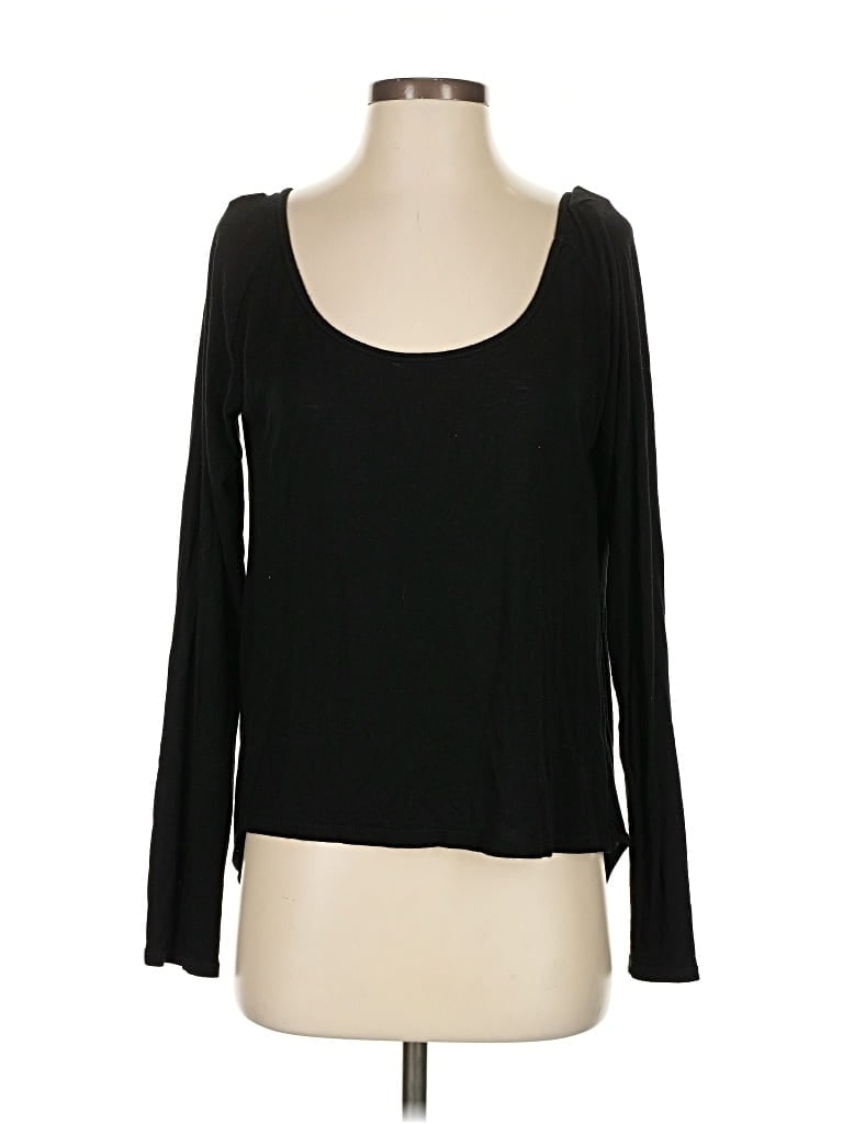 Pre-owned Zyia Active Long Sleeve T-shirt In Black