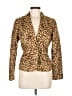 Lena Gabrielle Animal Print Gold Blazer Size 6 - photo 1