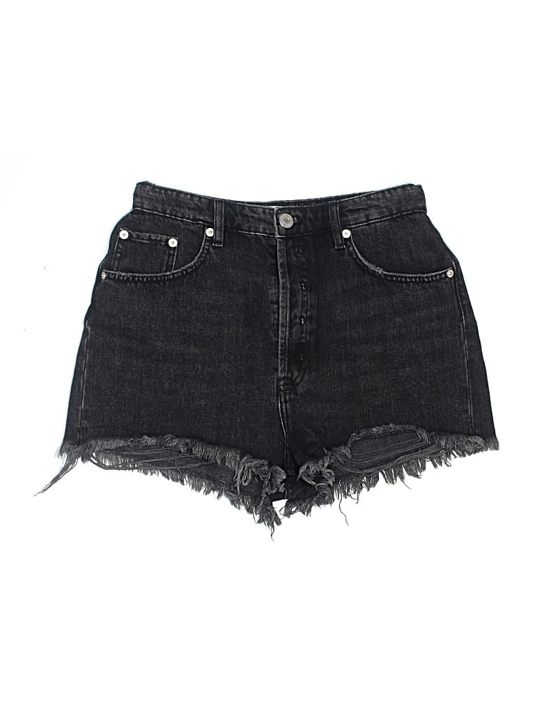 Pre-owned Zara Denim Shorts In Black