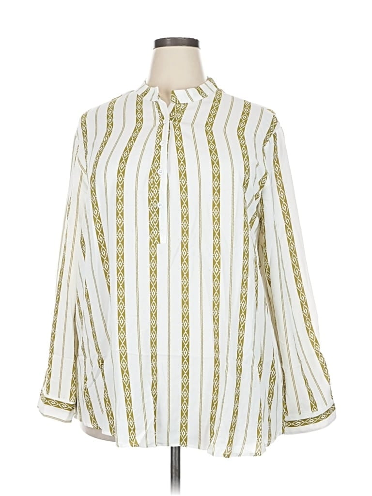 Pre-owned Unbranded Long Sleeve Blouse In Green