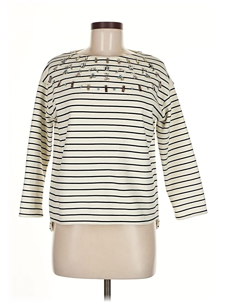 Pre-owned Zara Sweatshirt In White