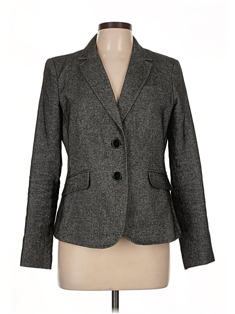 Pre-owned New York And Company Blazer Jacket In Gray