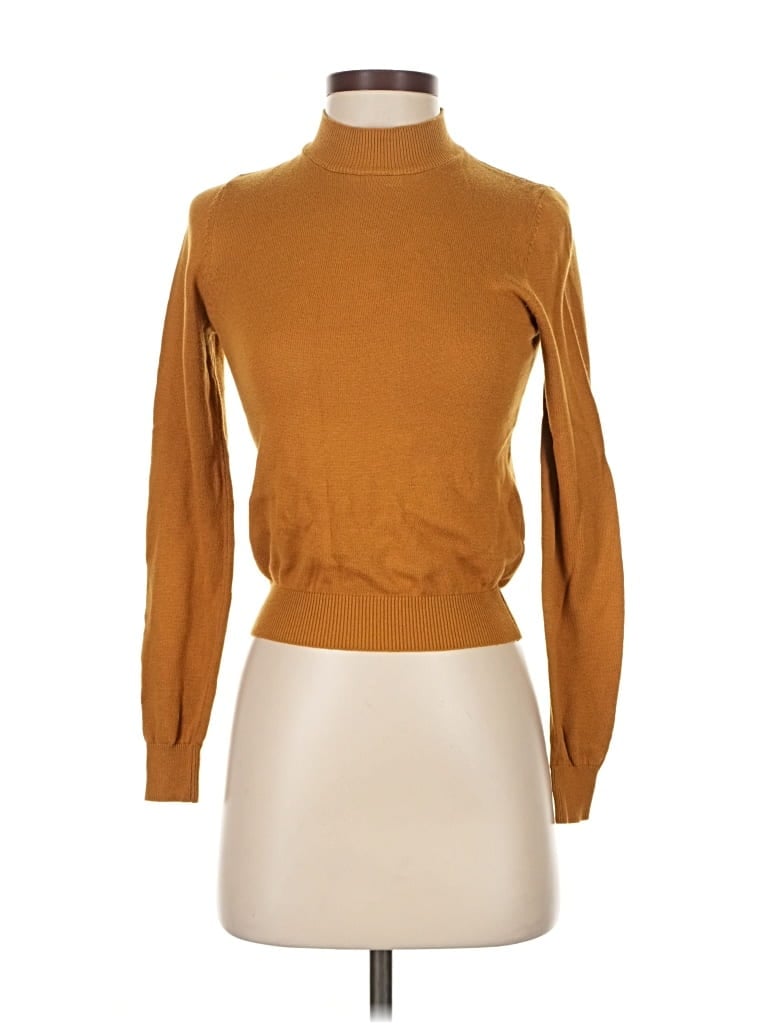 Pre-owned Forever 21 Turtleneck Sweater In Brown