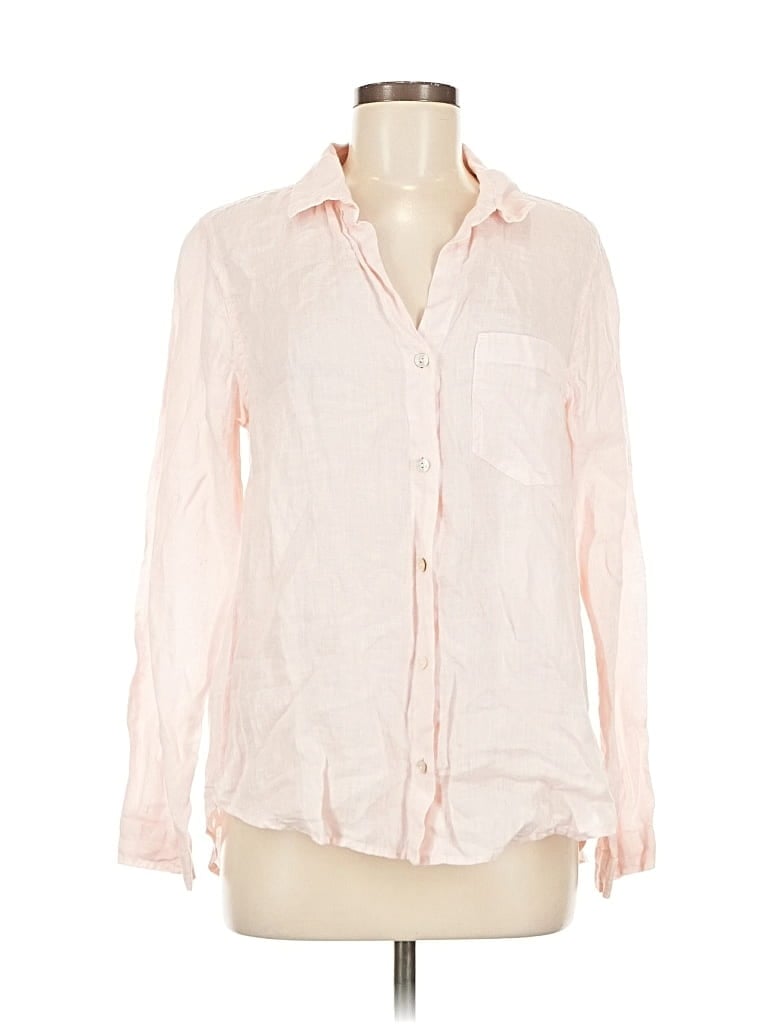 Pre-owned Cloth & Stone X Anthropologie Long Sleeve Button Down Shirt In Pink