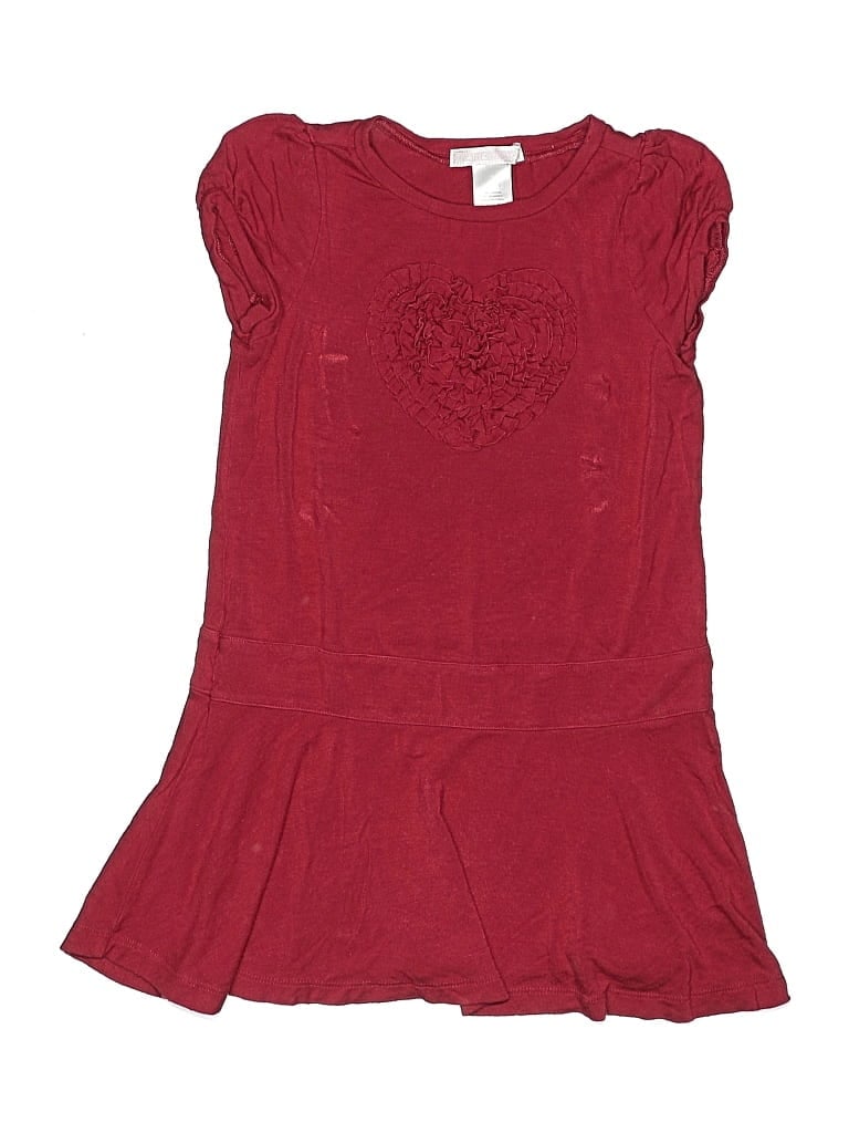 Pre-owned Janie And Jack Kids' Dress In Burgundy